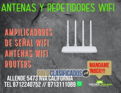 ANTENAS Y REPETIDORES DE SENAL WIFI... 