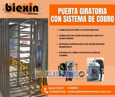 TORNIQUETE GIRATORIO CON SISTEMA DE COBRO... 