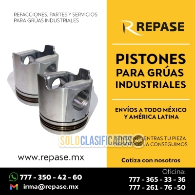 Pistones y refacciones para grúas industriales... 