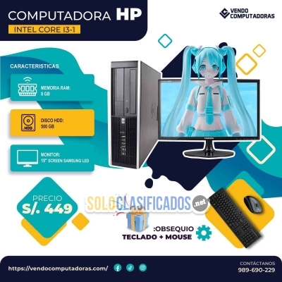 Solo Clasificados - ¡PC COMPLETA LISTA PARA USAR! INCLUYE TECLADO Y MOUSE GRATIS EN PERÚ - imagen: 1