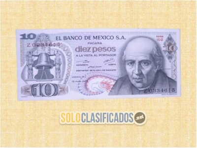 Banco de México. Billete de 10 pesos de Hidalgo 1975. Sin circula... 