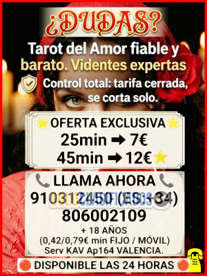 Videntes Tarot económico /tarot barato/ tarot fiableTarot del amo...