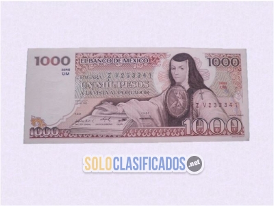 Billete con elemento de seguridad marca de agua de Sor Juana. Sin... 