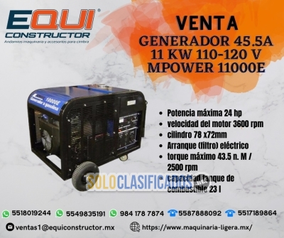 Generador MPower 11 KW, 110/220V. Potente Motor 4 tiempos... 