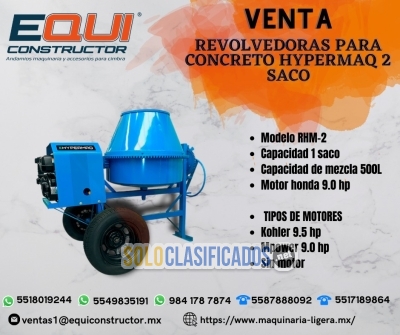 Venta De Revolvedora Para Concreto Hypermaq 2 Saco.... 