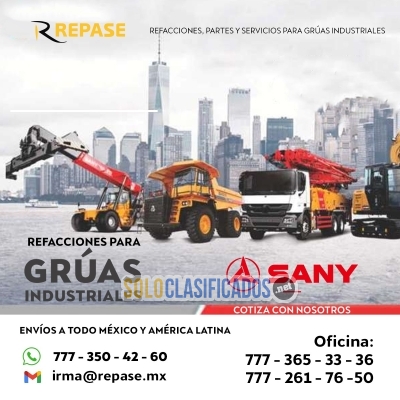 REPASE REFACCIONES PARA GRUAS INDUSTRIALES SANY... 