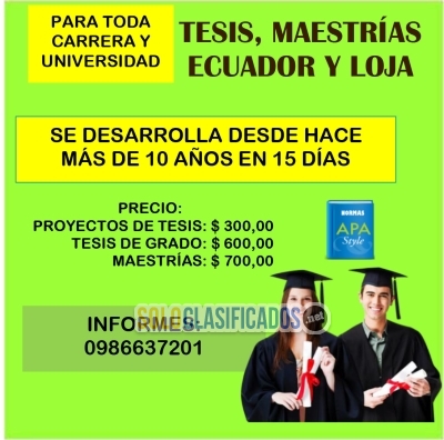 TESIS ECUADOR LOJA MAESTRÍAS (SE DESARROLLA PARA TODA UNIVERSIDAD... 