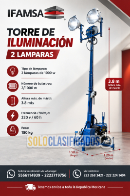 TORRE DE ILUMINACIÓN 2 LAMPARAS...