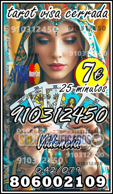 videncia Visa Tarot promoción 7 euros 25 minutos  9 euros 35 minu... 