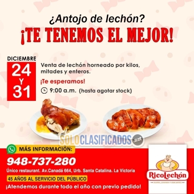 Restaurante de Lechones Horneados por Kilos, Mitades y Enteros... 