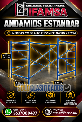 ANDAMIOS ESTANDAR TUBULARES DE COLOR AZUL...