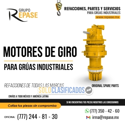 Solo Clasificados - MOTOR DE GIRO PARA GRÚAS INDUSTRIALES refacciones mx - imagen: 1