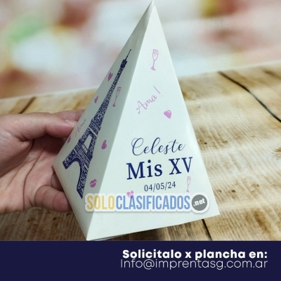 Cajas Para Souvenirs Para 15 Personalizadas... 