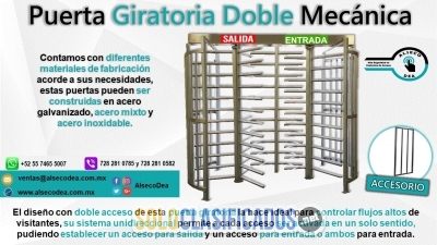 PUERTA GIRATORIA DOBLE MECÁNICA ALSECODEA... 