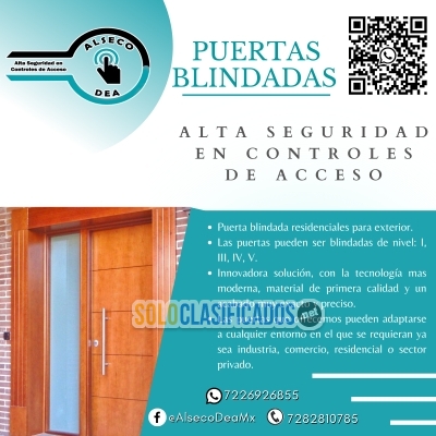 PUERTA BLINDADA RESIDENCIAL DE EXTERIOR... 