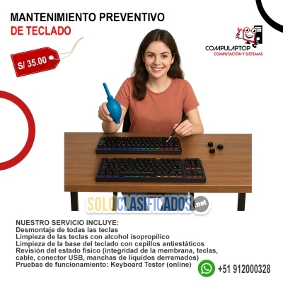 Mantenimiento Preventivo de Teclados (Chincha alta)... 