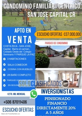 SAN JOSE COSTA RICA / BARATO APARTAMENTO EN CONDOMINIO... 