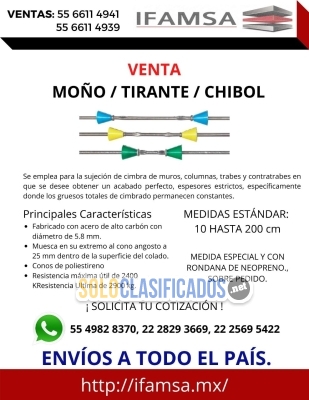 Solo Clasificados - MOÑOS O TIRANTES PARA CIMBRA DE ACERO - imagen: 1
