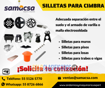 SILLETAS PLÁSTICAS DE ALTA RESISTENCIA PARA ACERO DE REFUERZO...
