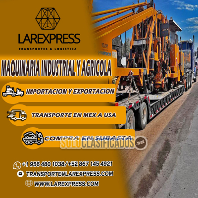 REALIZAMOS IMPORTACION DE MAQUINARIA PARA MEX Y USA CONTACTANOS P...