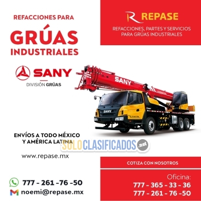 refacciones para gruas industriales sany... 