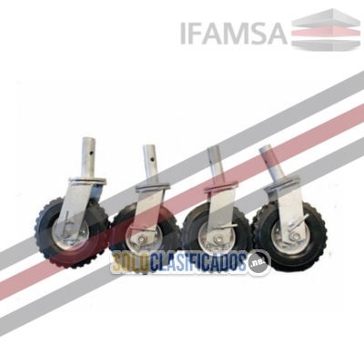 Solo Clasificados - LLANTAS RODAJAS O RUEDAS PARA ANDAMIO DE VENTA EN IFAMSA - imagen: 1