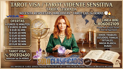 Solo Clasificados - Videntes Tarot económico /tarot barato/ tarot fiableTarot del amor tarot certero  910312450 prefijo fuera de España (00 - imagen: 1