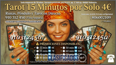 SUPER OFERTAS EN TAROT VISA LINEA DIRECTA CON VIDENTES/ CLARIVIDE...