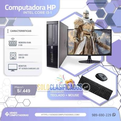 Solo Clasificados - ¡Activa tu productividad con esta PC equipada y lista para todo! - imagen: 5