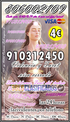 Solo Clasificados - VIDENTE PARA EL AMOR las 24 horas las mejores tarotistas Servicio de Tarot con Tarjeta  OFERTAS ESPECIALES 4 EUROS 15 MINUTOS   tarifa cer - imagen: 9