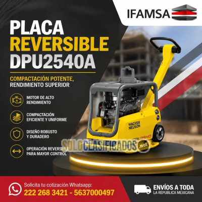 PLACA REVERSIBLE DPU2540A WACKER NEUSON...