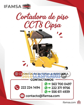 Solo Clasificados - Cortadora de Concreto Autopropulsada CIPSA CCT8  Corte Profundo y Mantenimiento Eficiente - imagen: 1