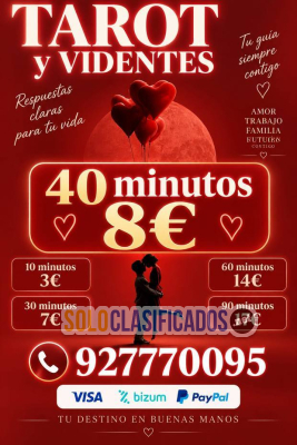 Videncia natural y seria al teléfono, pago con Visa, Bizum o PayP...
