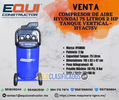 Venta Compresor de Aire Hyundai 75 lt en Querétaro... 