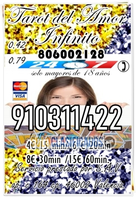 TAROT VISA CON VIDENCIA 6 EUROS 20 MINUTOS 910311422 VIDENCIA 806... 