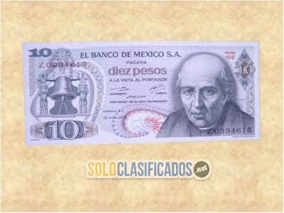 Billete de 10 pesos mexicanos con Hidalgo y Campana de Dolores. N... 