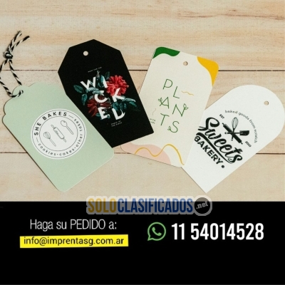 Solo Clasificados - Tarjetas Colgantes Hand Tags Personalizados - imagen: 4
