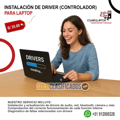 Instalación de Driver (Controlador) para Laptop (Chincha alta)... 