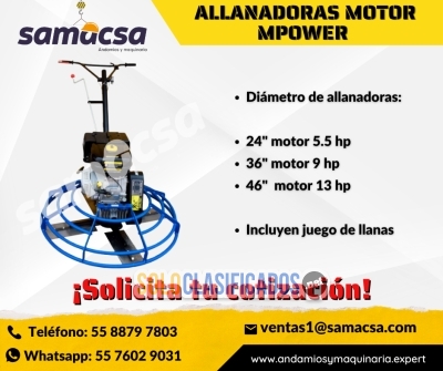 Solo Clasificados - ALLANADORA MPOWER 36” SAMACSA ANDAMIO Y MAQUINARIA - imagen: 1