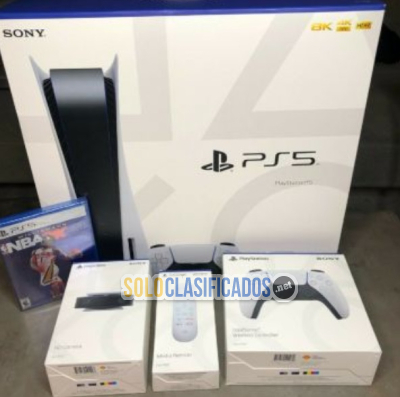 Consola Sony PS5 Slim Digital Edition 1TB + 5 juegos GRATIS...