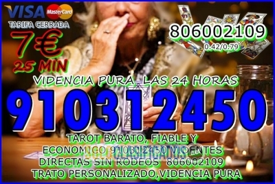 TAROT TELEFONICO CON VISA TARIFA CERRADA 4 € 15 min Tiradas Concr... 