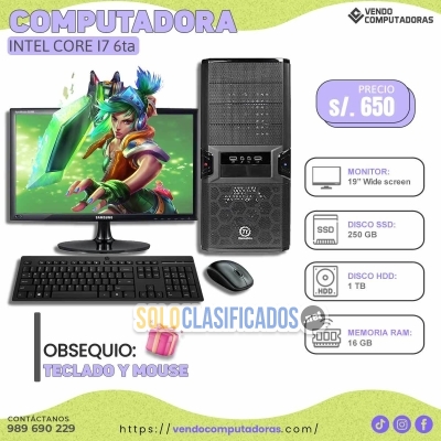 Solo Clasificados - Computadora Full Equipo con Bono Incluido - imagen: 5