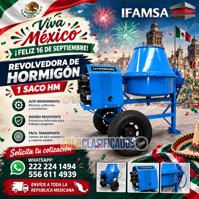REVOLVEDORA DE HORMIGÓN 1 SACO HYPERMAQ...