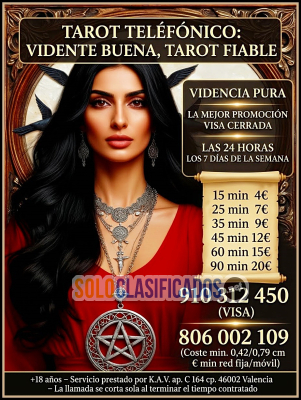 Solo Clasificados - TAROT BARATO FIABLE Y ECONOMICO VIDENTES DIRECTAS SIN RODEOS TRATO PERSONALIZADO VIDENCIA - imagen: 1