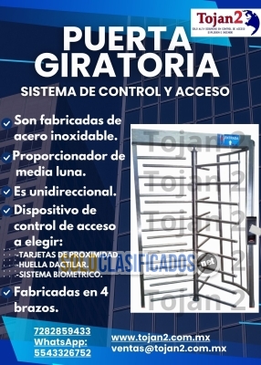 Solo Clasificados - PUERTA GIRATORIA CON SISTEMA DE COBRO Y ACCESO - imagen: 1