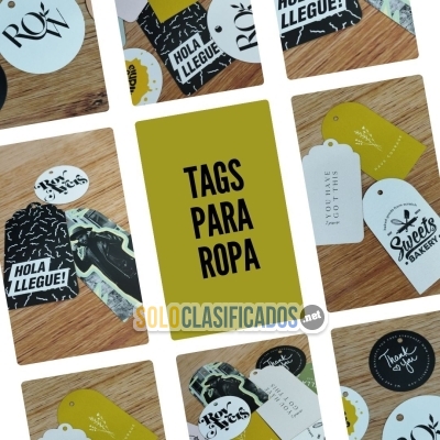 Solo Clasificados - Tarjetas colgantes personalizadas para ropa y productos - imagen: 5