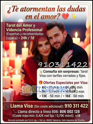 Tarot Visa  8€ / 30 min – Respuestas Reales al 910311422    Viden...