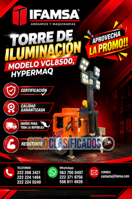 Torre de iluminación Hypermaq mod VGLT8500...