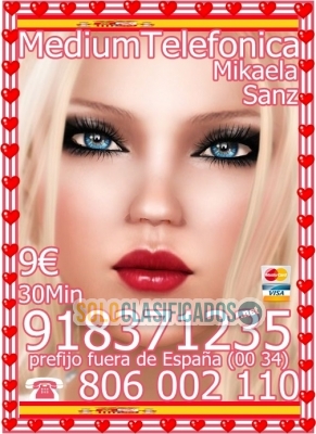 Tarot Mikaela Sanz 918 371 235 desde 4€ 15 mts. 7 € 20 mtos. Y 9 ... 