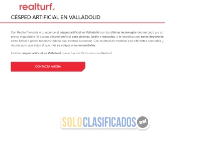 Solo Clasificados - Distribucion e instalacion de Césped Artificial en Valladolid Realturf - imagen: 1